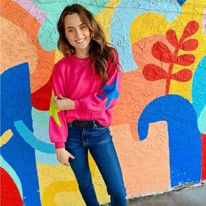 Patterned sweater - L